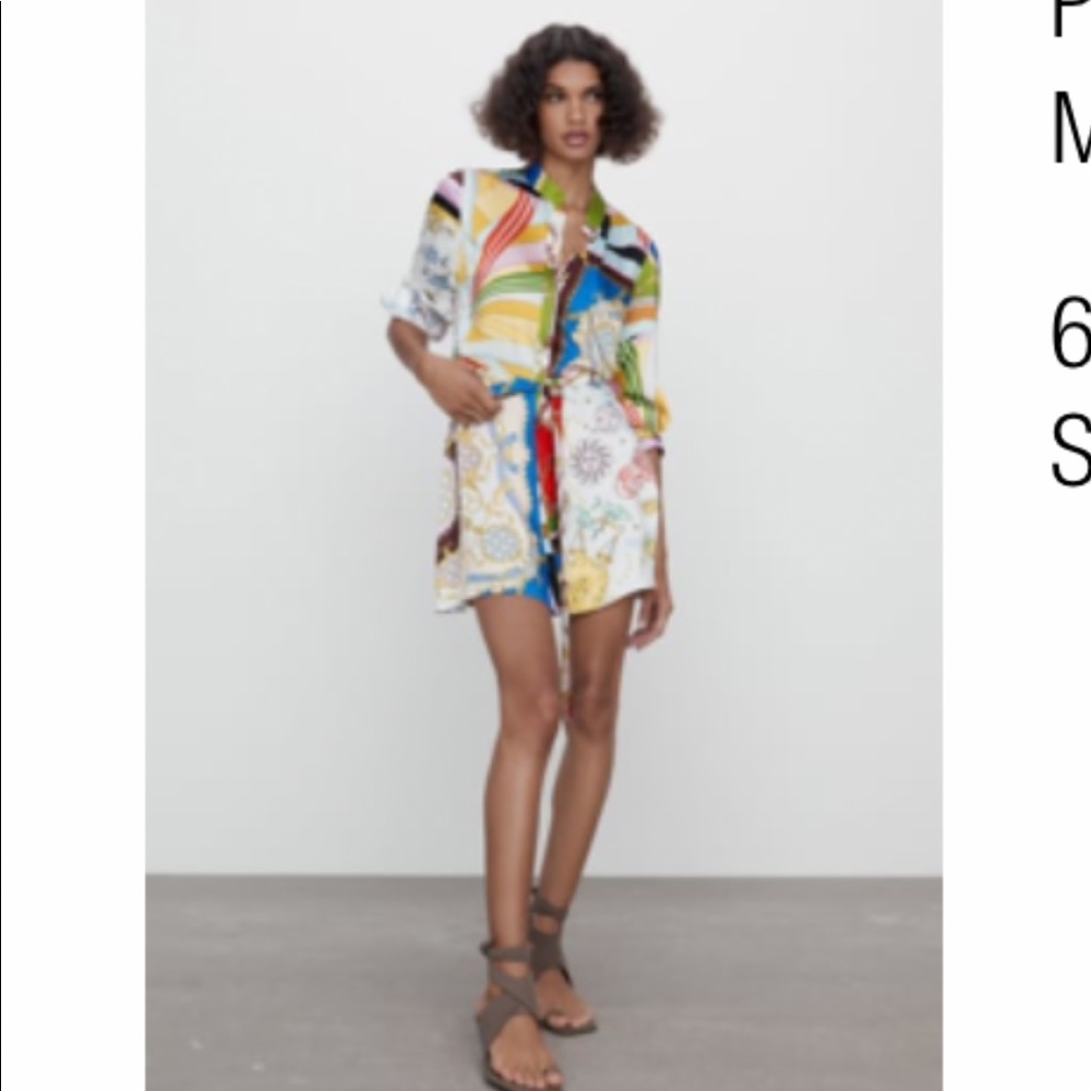 ZARA colorful wrap dress, size S, NWT